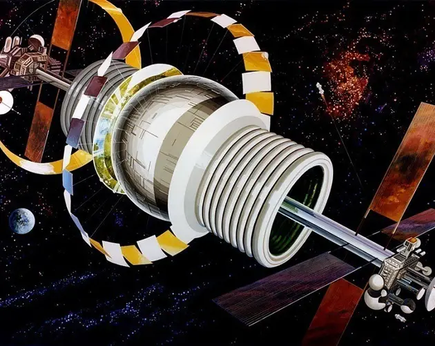 Space Colonies Bernal Sphere Exterior