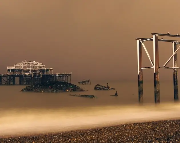 Abandoned Structure In Water