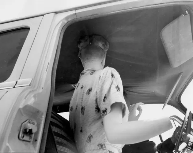Lady Mannequin In Car Before