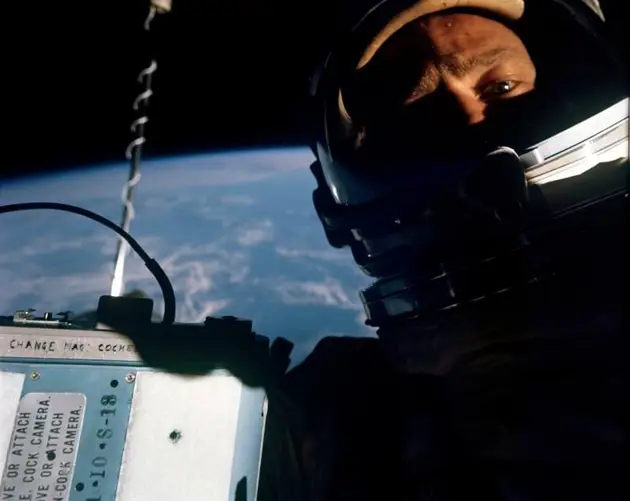 Buzz Aldrin Self Photograph During Gemini 12
