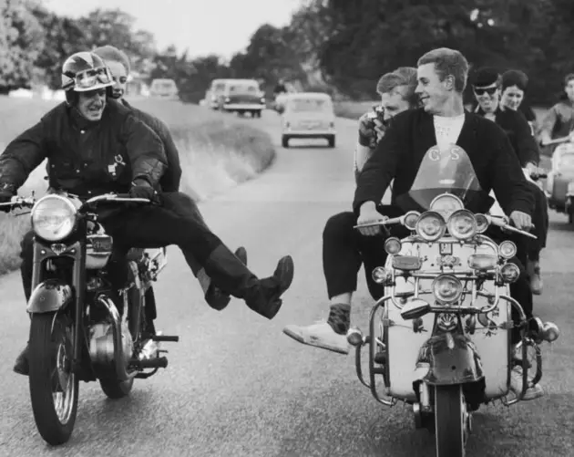 Rockers Kicking A Mod