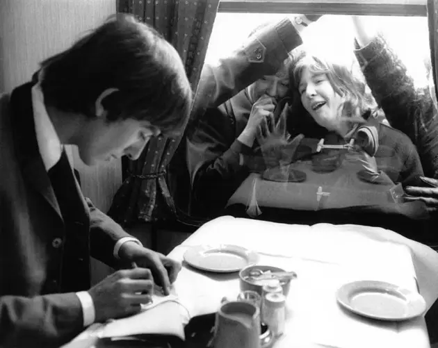 George Harrison On Train
