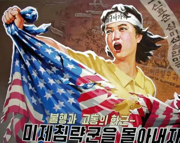 Woman Ripping Flag