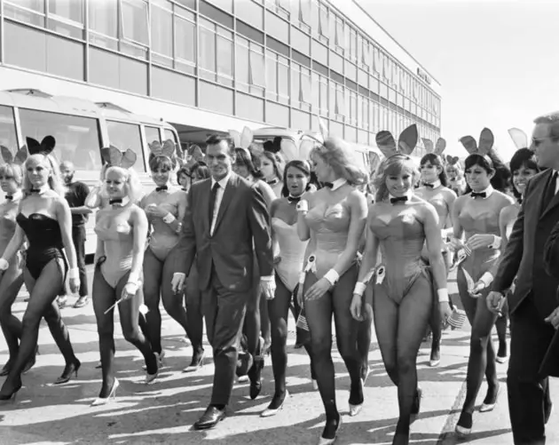 Young Hugh Hefner Walking