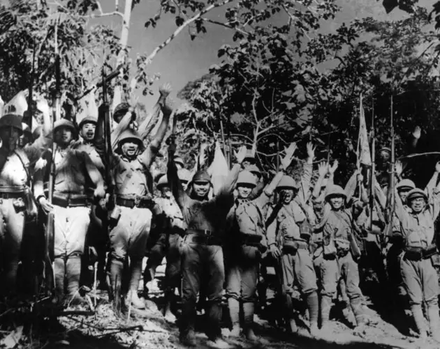 Japanese Soldiers After Capturing Bataan