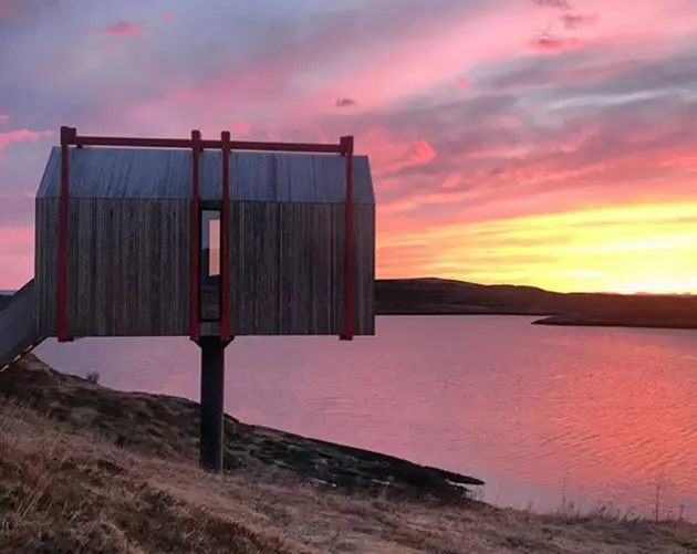 Elevated Room And Pink Sky