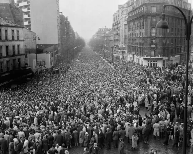 Anti French Algerian War Protest In France