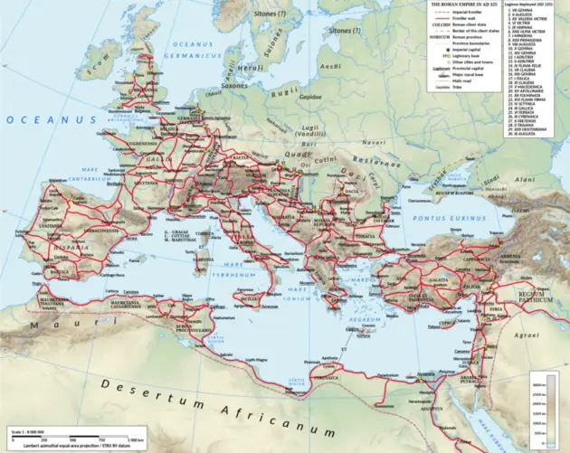 Roman Roads History Map