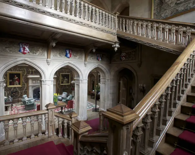 Red Staircase Highclere Downton Abbey
