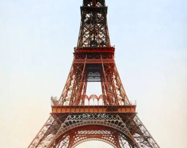 Eiffel Tower During Construction