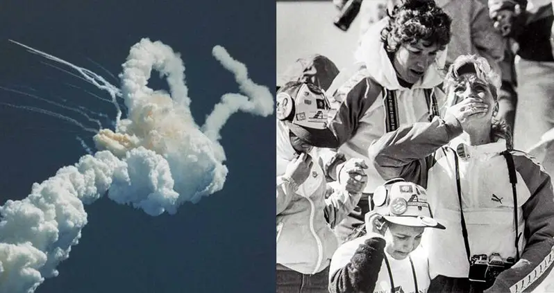 33 Unsettling Photographs Of The Challenger Explosion As It Unfolded