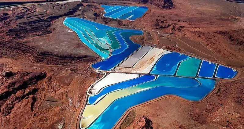 These Potash Evaporation Ponds Look Completely Bizarre