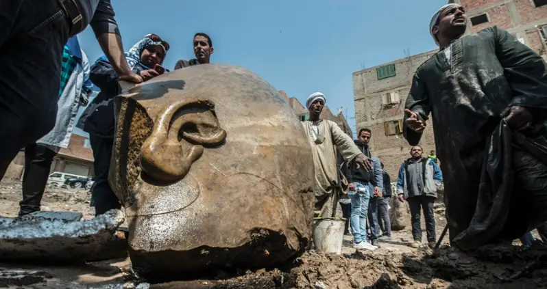 Giant Ancient Egyptian Pharaoh Statue Found Underneath Cairo Slum