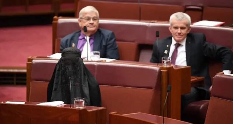 Why An Australian Senator Wore A Burqa To Parliament (VIDEO)