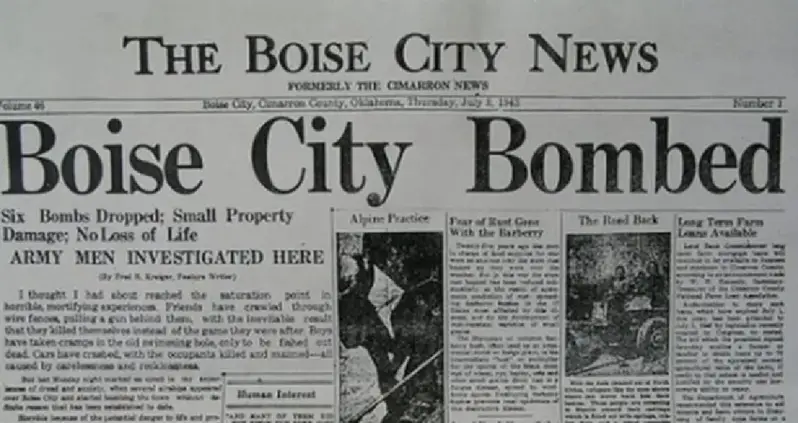 The Astonishing Story Of The Boise City Bombing, When The U.S. Military Accidentally Bombed An American Town During World War II