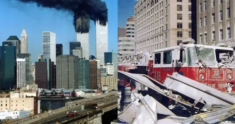 The Story Behind The 9/11 Photo Of A Doomed Fire Truck Heading Toward The Twin Towers