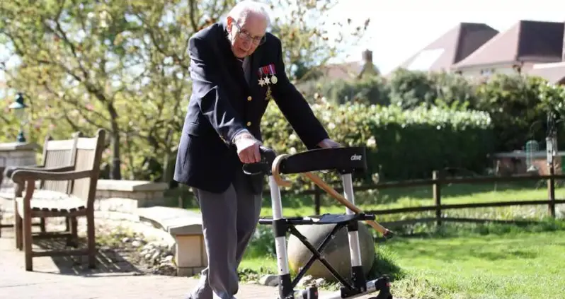 This 99-Year-Old Veteran Just Raised $9 Million For Coronavirus Relief By Walking In His Garden