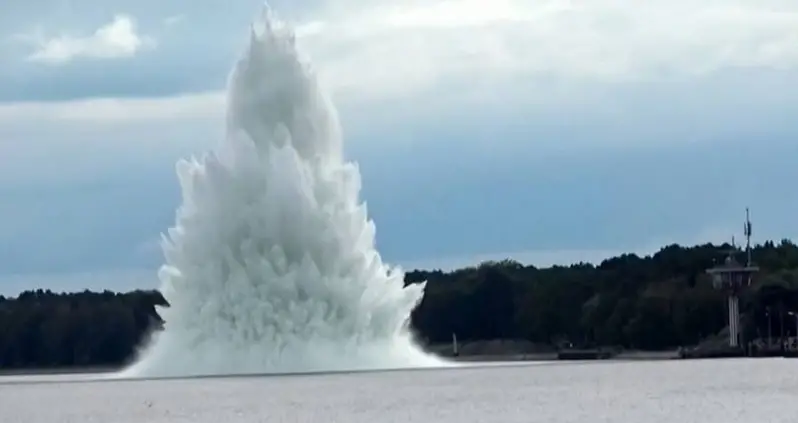 Biggest WW2 Bomb Found In Poland Explodes Underwater During Defusal Attempt