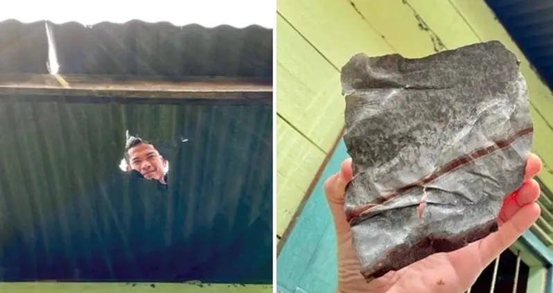 Man Becomes Instant Millionaire When Football-Sized Meteorite Crashes Through His Roof