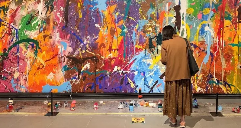 Couple Mistakes Abstract Painting For An Interactive Exhibit — And Paints Over The Artist’s Work