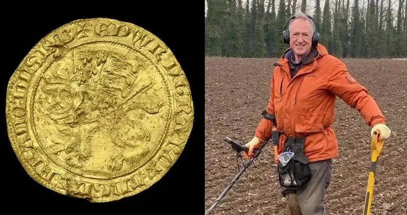 English Metal Detectorist Finds Rare 14th-Century Leopard Coin Set To Auction For $187,000