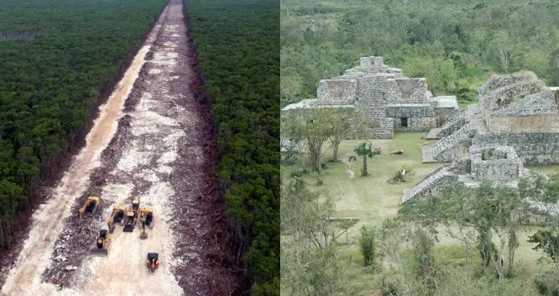 A Massive Mexican Rail Project Just Revealed An Ancient Maya City With 300 Buildings Near Cancún
