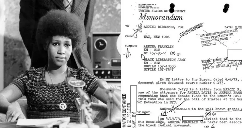 Newly Released File Reveals The FBI Tracked The Activities Of Aretha Franklin For 40 Years