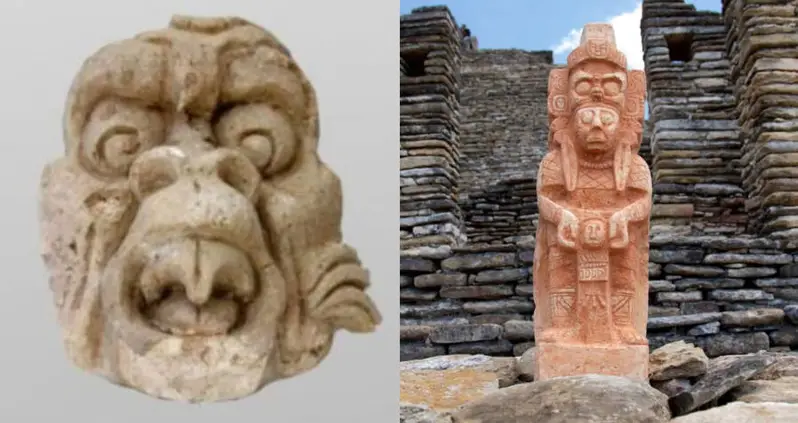 Archaeologists Unearth An ‘Exceptional Collection’ Of 1,300-Year-Old Stucco Maya Masks In Mexico