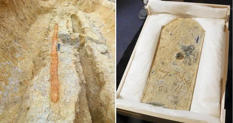 A Shield-Shaped Mirror And A Seven-Foot Sword Were Just Unearthed From A 4th-Century Japanese Burial Mound