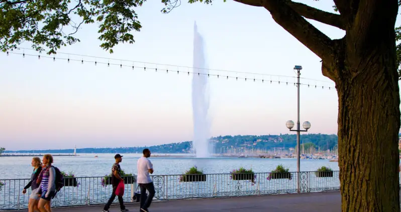 Man In Switzerland Sent To Hospital After Trying To Hug An Iconic Geneva Fountain That Sprays Water At 110 Gallons A Second