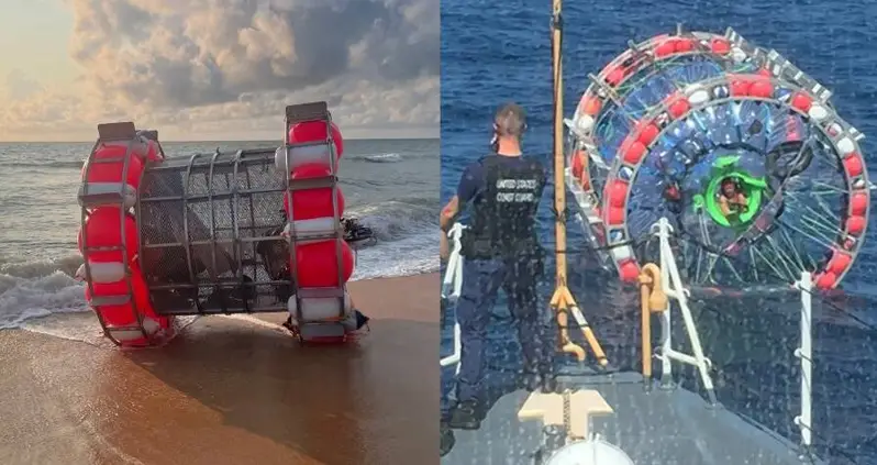 Florida Man Arrested After Trying To Cross The Ocean In A Homemade Hamster Wheel