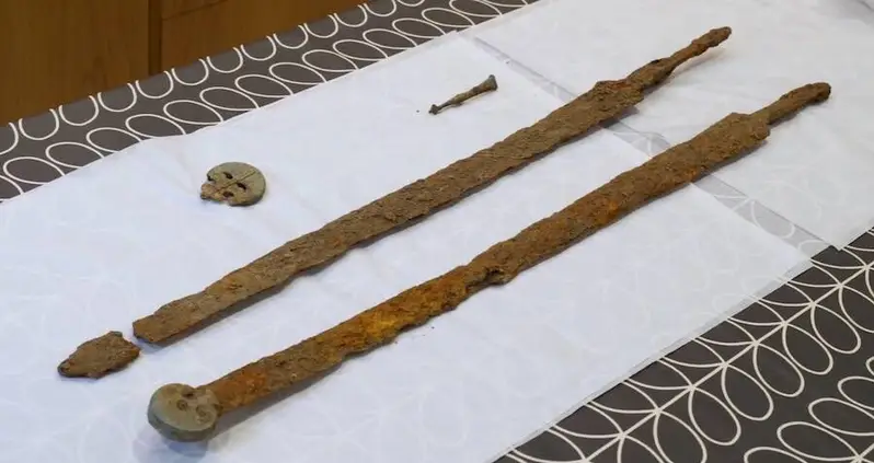 A Metal Detectorist In England Just Stumbled Upon Two Roman Swords Still In Their Scabbards