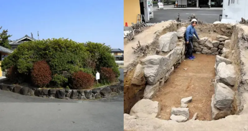 An Ancient Japanese Tomb Was Just Discovered Under A Parking Lot Shrub