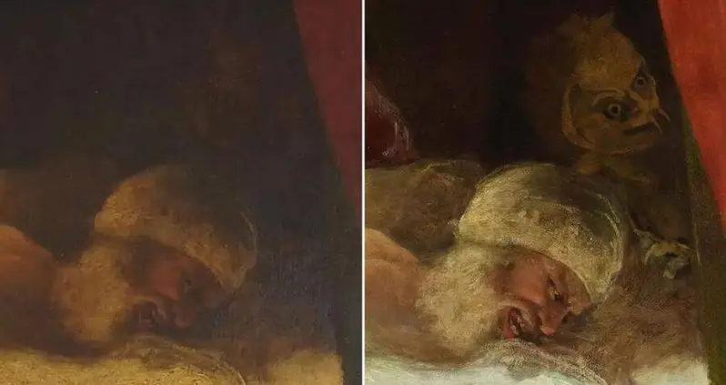 A Long-Lost ‘Fiend’ Was Just Uncovered During The Restoration Of An 18th-Century Painting