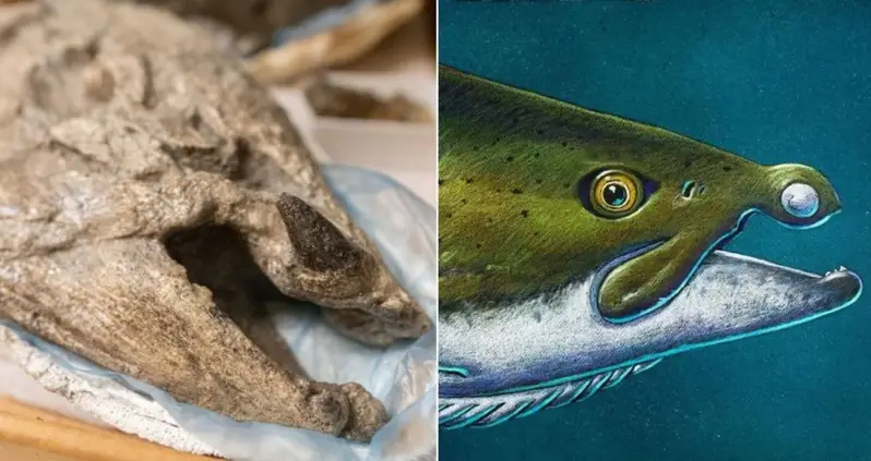 New Study Reveals That This Massive Species Of Prehistoric Salmon Had Tusks Like A Warthog