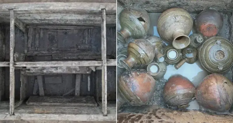 Archaeologists Unearth Han Dynasty Tombs In China Featuring Connected Rooms, Windows, And Dozens Of Ancient Treasures