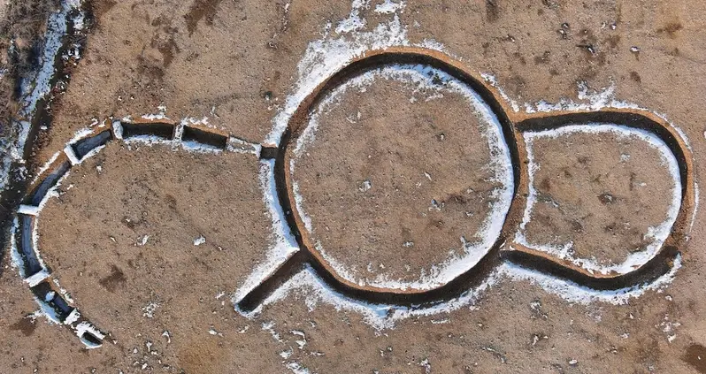 Enormous Neolithic Monument In The Shape Of Two Horseshoes Discovered In France