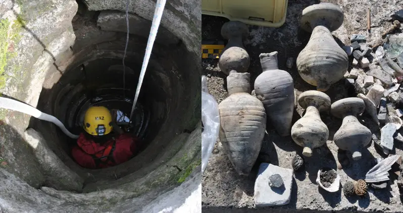 Trove Of Burnt Bones And Artifacts Discovered At The Bottom Of An Ancient Well Near Rome