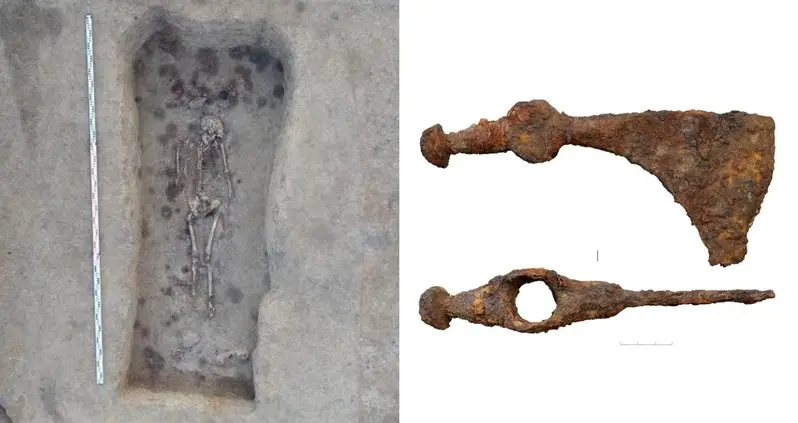 Archaeologists Excavating 11th-Century Graves In Russia Unearth Two Skeletons Buried With Rare Battle Axes