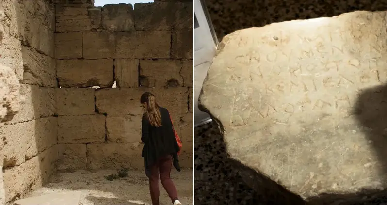 Archaeologist Identifies Ancient Roman Prison In Greece Using Graffiti Carved Into The Floor By Inmates