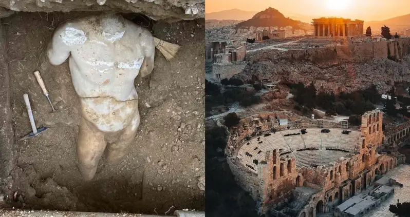 Workers Preparing To Lay Gas Pipes Near The Acropolis Just Happened Upon An Ancient Statue Possibly Depicting Hermes