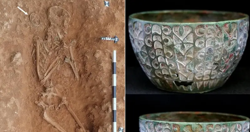 A Roman Chalice Filled With Pig Fat Was Found At A 1,500-Year-Old Burial Site Of A Teenage Girl In England