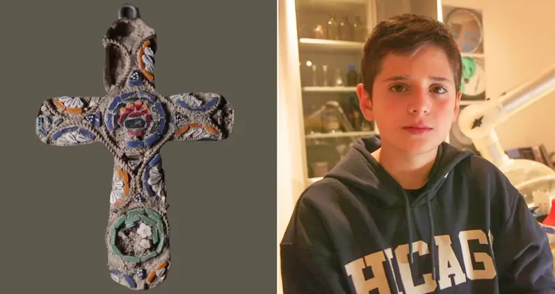 A 10-Year-Old Boy Just Discovered A 200-Year-Old Mosaic Cross While On A School Field Trip In Jerusalem