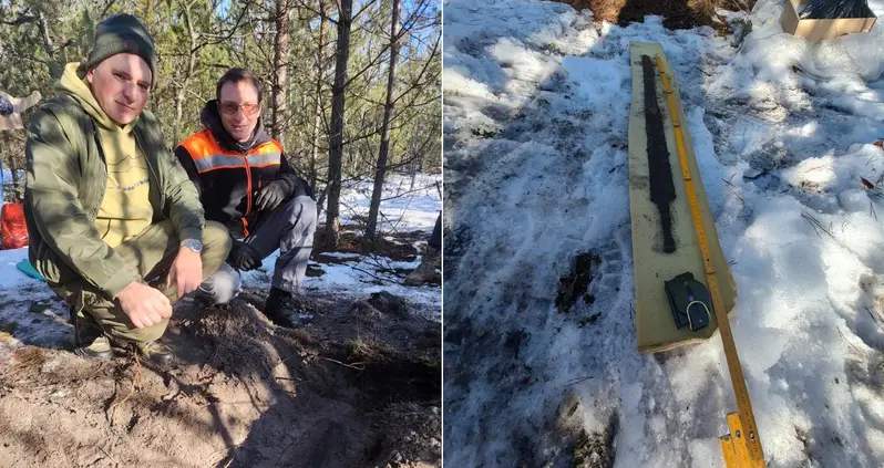 2,000-Year-Old Roman Sword Found By Metal Detectorists In The Forests Of Southern Poland