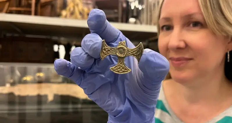 ‘Glimpse Into The Past’: A Saxon Pendant Likely Worn By A Medieval Elite Has Been Unearthed In Northern England