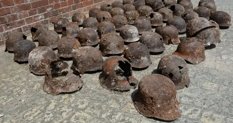 Road Workers In Poland Just Stumbled Upon Dozens Of German Helmets From World War II