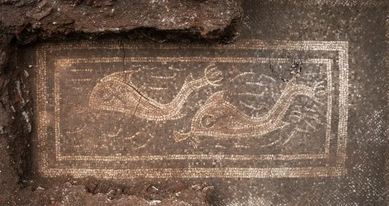 ‘An Absolute Rarity’: Stunning Roman Mosaic Of Swimming Dolphins Uncovered In Austria