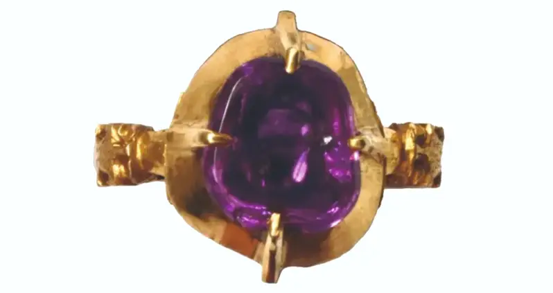 700-Year-Old Gold Ring Discovered In The Ruins Of A Slovakian Castle Found To Feature A Sapphire From Sri Lanka