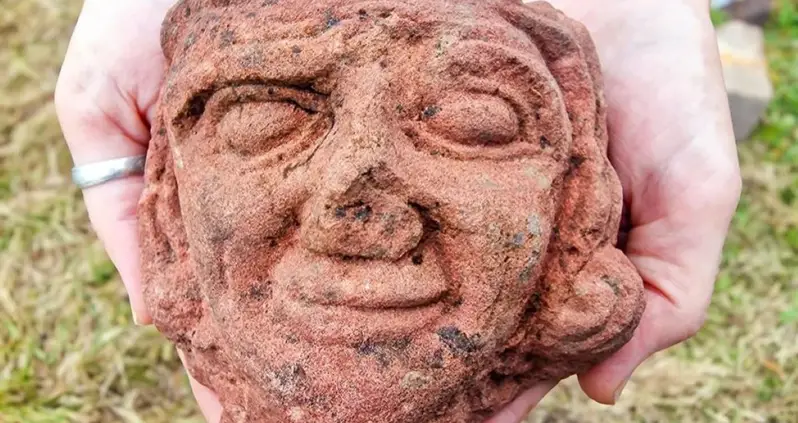 An Archaeology Student Digging In The Scottish Isles Just Found A Stone Head From The Viking Era