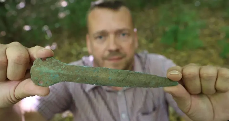 A German Man And His Two Young Sons Just Found A 3,500-Year-Old Dagger While Walking In The Woods